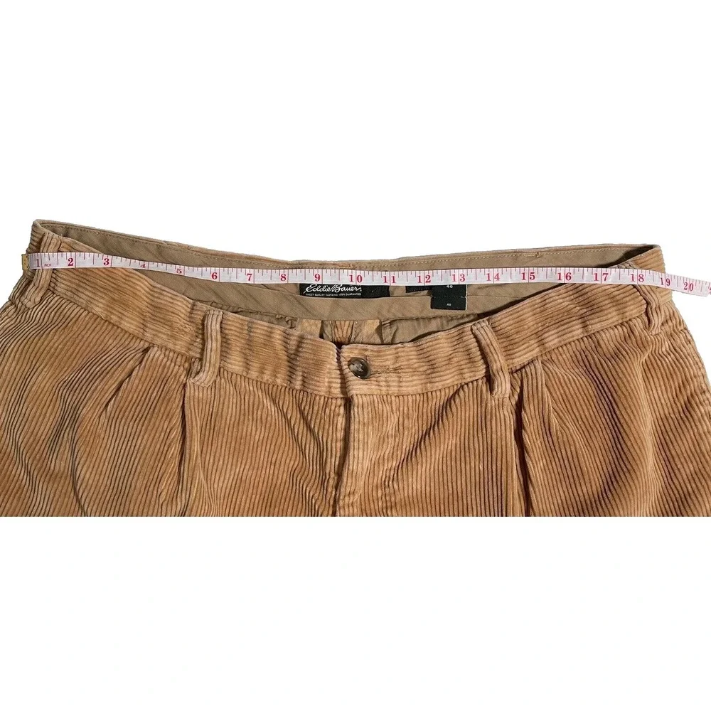 Eddie Bauer Corduroy Pants Mens 40 Tan Wide Leg‎ Workwear Outdoor Gorpcore
